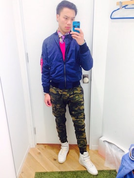 chamingleonさん（メンズ・170cm）の冬コーディネート