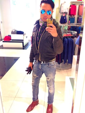 chamingleonさん（メンズ・170cm）の冬コーディネート