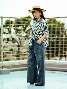 「おめかしコーデ」｜枝松 眞樹子さん（レディース・162cm）の春コーディネート