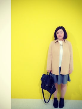 「WINTER STYLE」｜「アイテム（スカート）」を使った、LeeChiaWenさん（レディース・160cm）の秋コーディネート