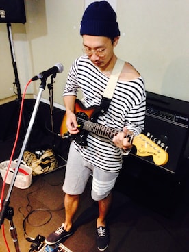 「ALLEGE（アレッジ）のアイテム（ニットキャップ/ビーニー）」を使った、セイイチロウさん（メンズ・178cm）の夏コーディネート