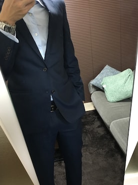 「スーツ」｜卵かけ御飯さん（メンズ・180cm）の秋コーディネート