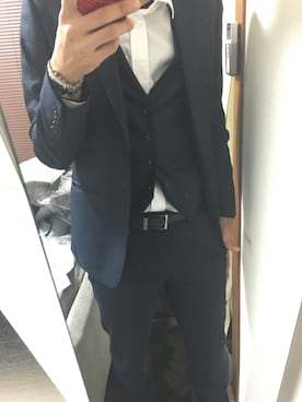 「スーツ」｜卵かけ御飯さん（メンズ・180cm）の秋コーディネート