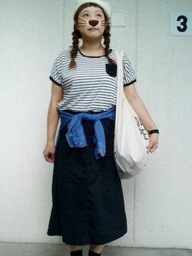 「トゥデイズスペシャル」｜**まうこ**さん（レディース・165cm）の夏コーディネート