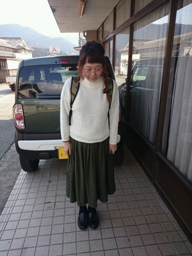 **まうこ**さん（レディース・165cm）の春コーディネート