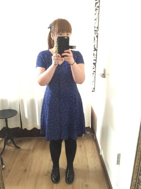 「ひざ丈スカート」｜「アイテム（ワンピース/ドレス）」を使った、ユキコさん（レディース・159cm）の夏コーディネート