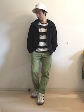「ADAM ET ROPE'（アダムエロペ）のアイテム（ナイロンジャケット）」を使った、ライトさん（メンズ・163cm）の春コーディネート