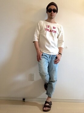 「ダニエルウェリントン」｜「アイテム（ニットキャップ/ビーニー）」を使った、ライトさん（メンズ・163cm）の春コーディネート