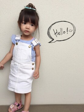 「babygap」｜「アイテム（ジャンパースカート）」を使った、♡ ☺︎ａｉｈｉｎａ ☺︎ ♡さん（キッズ・90cm）の夏コーディネート