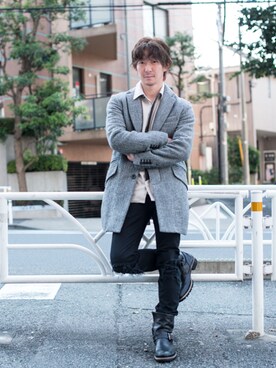 「glamb（グラム）のアイテム（その他アウター）」を使った、【glamb】多久和 直利さん（メンズ・170cm）の秋コーディネート