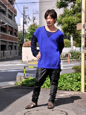 「glamb（グラム）のアイテム（その他シューズ）」を使った、【glamb】多久和 直利さん（メンズ・170cm）の春コーディネート