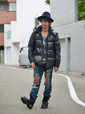 「glamb（グラム）のアイテム（帽子）」を使った、【glamb】多久和 直利さん（メンズ・170cm）の秋コーディネート