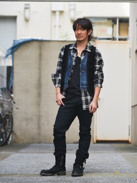 「glamb（グラム）のアイテム（その他アウター）」を使った、【glamb】多久和 直利さん（メンズ・170cm）の秋コーディネート