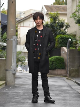 「glamb（グラム）のアイテム（シューズ）」を使った、【glamb】多久和 直利さん（メンズ・170cm）の秋コーディネート