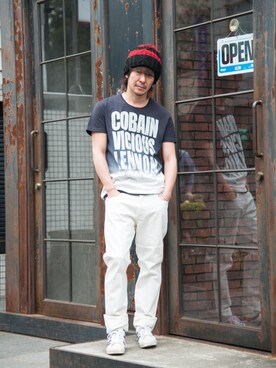 「glamb（グラム）のアイテム（帽子）」を使った、【glamb】多久和 直利さん（メンズ・170cm）の春コーディネート