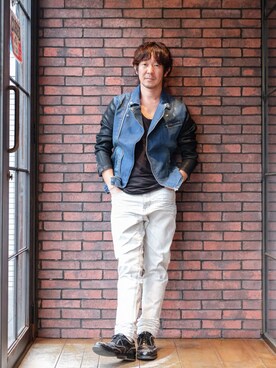 「glamb（グラム）のアイテム（ジャケット/アウター）」を使った、【glamb】多久和 直利さん（メンズ・170cm）の春コーディネート