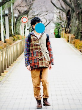 「POU DOU DOU（プードゥドゥ）のアイテム」を使った、なてんさん（メンズ・166cm）の冬コーディネート