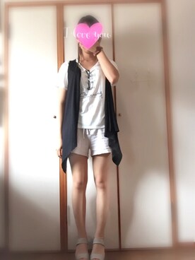 「elvence（エルベンス）のアイテム」を使った、Mai さん（レディース・152cm）の夏コーディネート