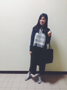 「Lulus（-）のアイテム（その他アウター）」を使った、Hananaさん（レディース・172cm）の冬コーディネート