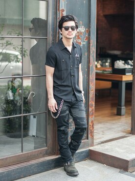 【glamb】田上翔さん（メンズ・173cm）の春コーディネート