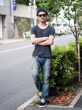 「glamb（グラム）のアイテム（その他）」を使った、【glamb】田上翔さん（メンズ・173cm）の春コーディネート