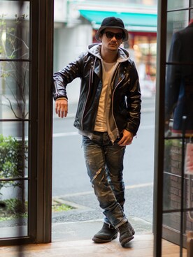 【glamb】田上翔さん（メンズ・173cm）の秋コーディネート