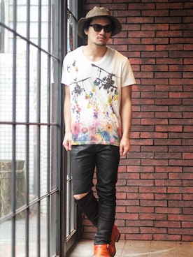 【glamb】田上翔さん（メンズ・173cm）の夏コーディネート