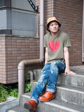 【glamb】田上翔さん（メンズ・173cm）の夏コーディネート