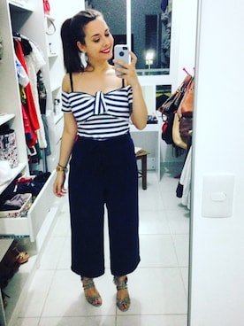 「SCHUTZ（シュッツ）のアイテム」を使った、Gabriela Piccoliさん（レディース・163cm）の夏コーディネート