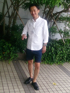 「marka（マーカ）のアイテム」を使った、早川さん（メンズ・176cm）の夏コーディネート