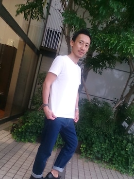 「HTC（エイチティーシー）のアイテム」を使った、早川さん（メンズ・176cm）の夏コーディネート