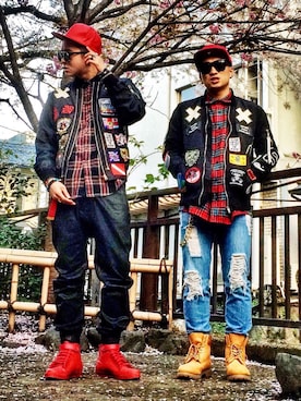 「Hater snapback（ヘイタースナップバック）のアイテム」を使った、souta_beezzyさん（メンズ・165cm）の秋コーディネート