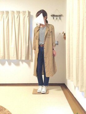 「テンセル」｜「アイテム（腕時計）」を使った、rei * * さん（レディース・159cm）の春コーディネート