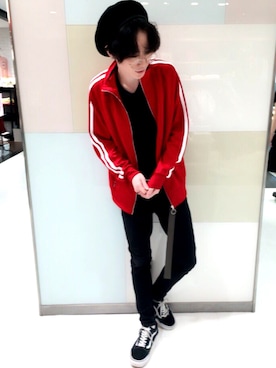 「アイテム（ジャージ）」を使った、ひろしさん（メンズ・169cm・20代）の夏コーディネート