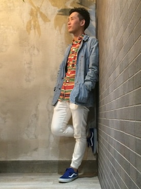「FREEWHEELERS（フリーホイーラーズ）のアイテム（トップス）」を使った、Quatre hair designさん（メンズ・170cm）の冬コーディネート