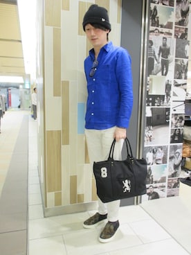 GIORDANO新大阪さん（メンズ・180cm）の春コーディネート