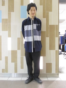 「GIORDANO」｜GIORDANO新大阪さん（メンズ・160cm）の春コーディネート