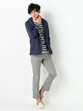「Journal Standard TRISECT（トライセクト）のアイテム（その他シューズ）」を使った、JOURNAL STANDARD EC担当さん（メンズ・179cm）の春コーディネート
