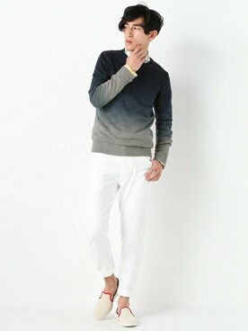 「Journal Standard TRISECT（トライセクト）のアイテム（その他シューズ）」を使った、JOURNAL STANDARD EC担当さん（メンズ・179cm）の春コーディネート