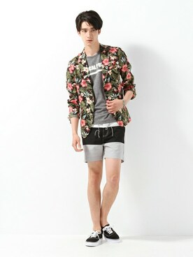 JOURNAL STANDARD EC担当さん（メンズ・180cm）の夏コーディネート