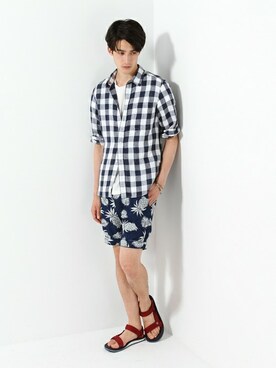 JOURNAL STANDARD EC担当さん(メンズ・180cm)の夏コーディネート