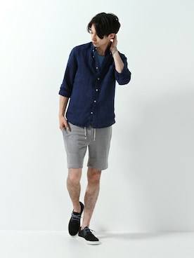 「スエードシューズ」｜JOURNAL STANDARD EC担当さん（メンズ・180cm）の夏コーディネート