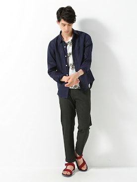 JOURNAL STANDARD EC担当さん(メンズ・180cm)の夏コーディネート