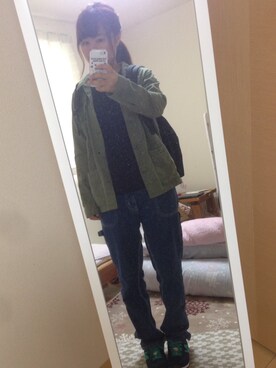 「topic luxe（トピックラックス）のアイテム（トップス）」を使った、Aksmさん（レディース・158cm）の秋コーディネート