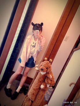 「Samantha Thavasa（サマンサタバサ）のアイテム（PC・スマホグッズ/家電）」を使った、もえりん✩⃛さん（レディース・154cm）の秋コーディネート
