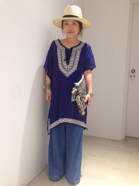 「SEVENDAYS=SUNDAY（セブンデイズサンデイ）のアイテム（帽子）」を使った、Konnoさん（レディース・149cm）の春コーディネート