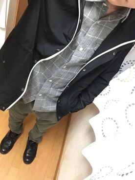 「NANO universe（ナノユニバース）のアイテム（マウンテンパーカー）」を使った、AKIさん（メンズ・170cm）の秋コーディネート
