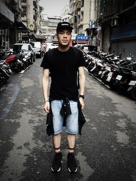 「OBEY」｜「アイテム（バックパック/リュック）」を使った、Hansonさん（メンズ・173cm）の春コーディネート