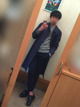 「アイテム（ステンカラーコート）」を使った、naoさん（メンズ・181cm・10代）の春コーディネート