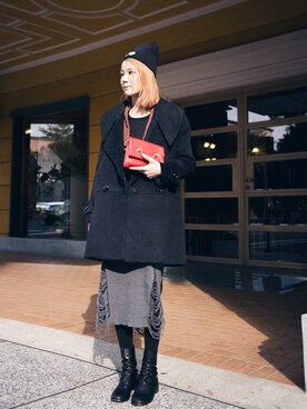 「欧美」｜Miriam Mibaoさん（レディース・163cm）の冬コーディネート
